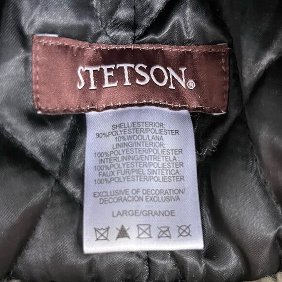 Stetson Mens Plaid Sherpa Hat Trapper Ushanka Winter Large - Picture 10 of 11